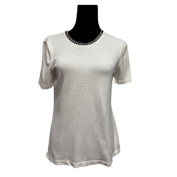 💎 Karl Lagerfeld Short Sleeve Top White - Picture 2 of 10